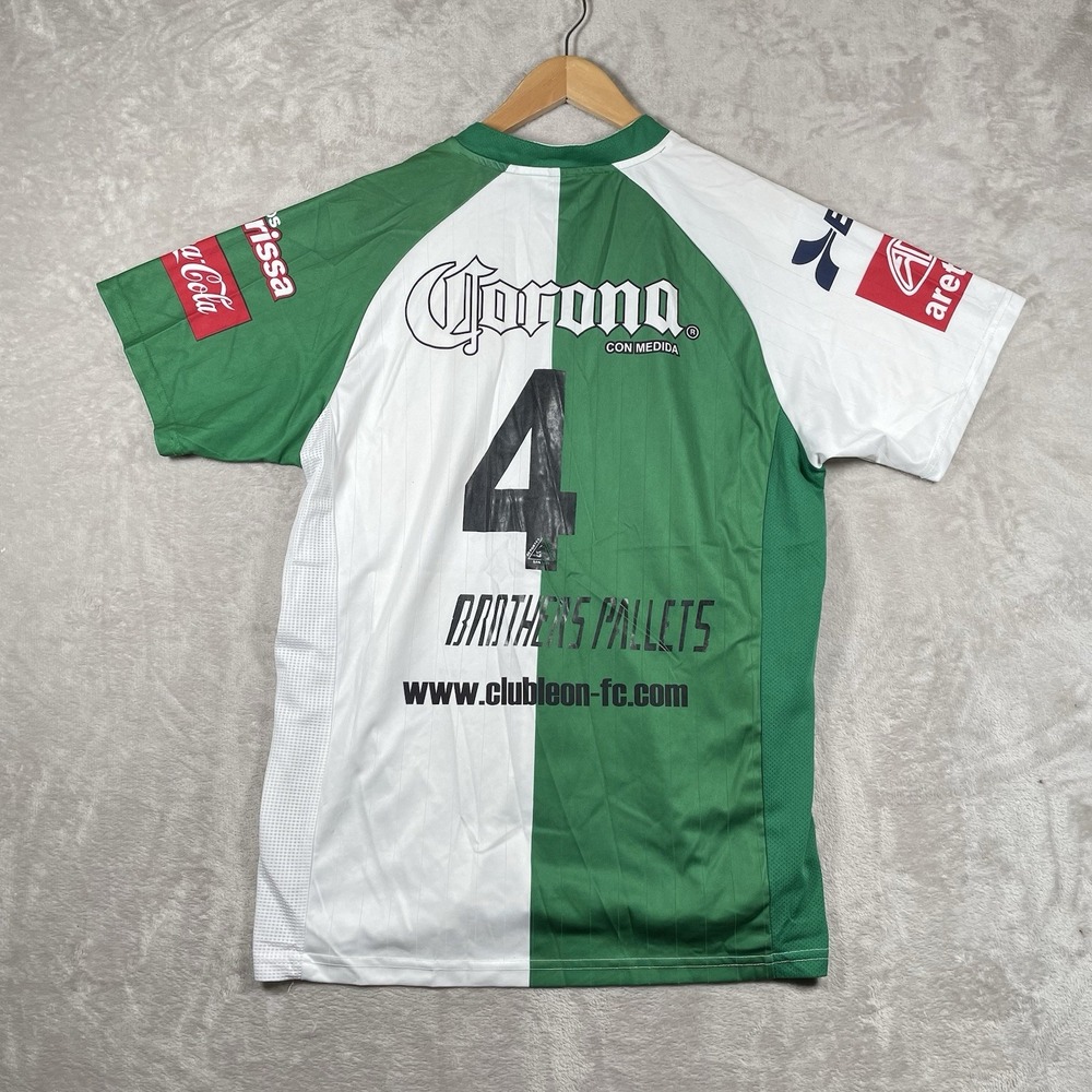 Vintage 90s Club Leon Liga MX Soccer Jersey Mens L Green Futbol Shirt Sport Wear - Picture 2 of 9